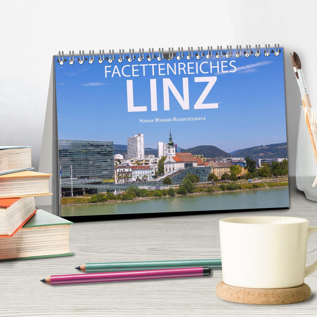 Bild: 9783435291168 | Facettenreiches Linz (Tischkalender 2025 DIN A5 quer), CALVENDO...