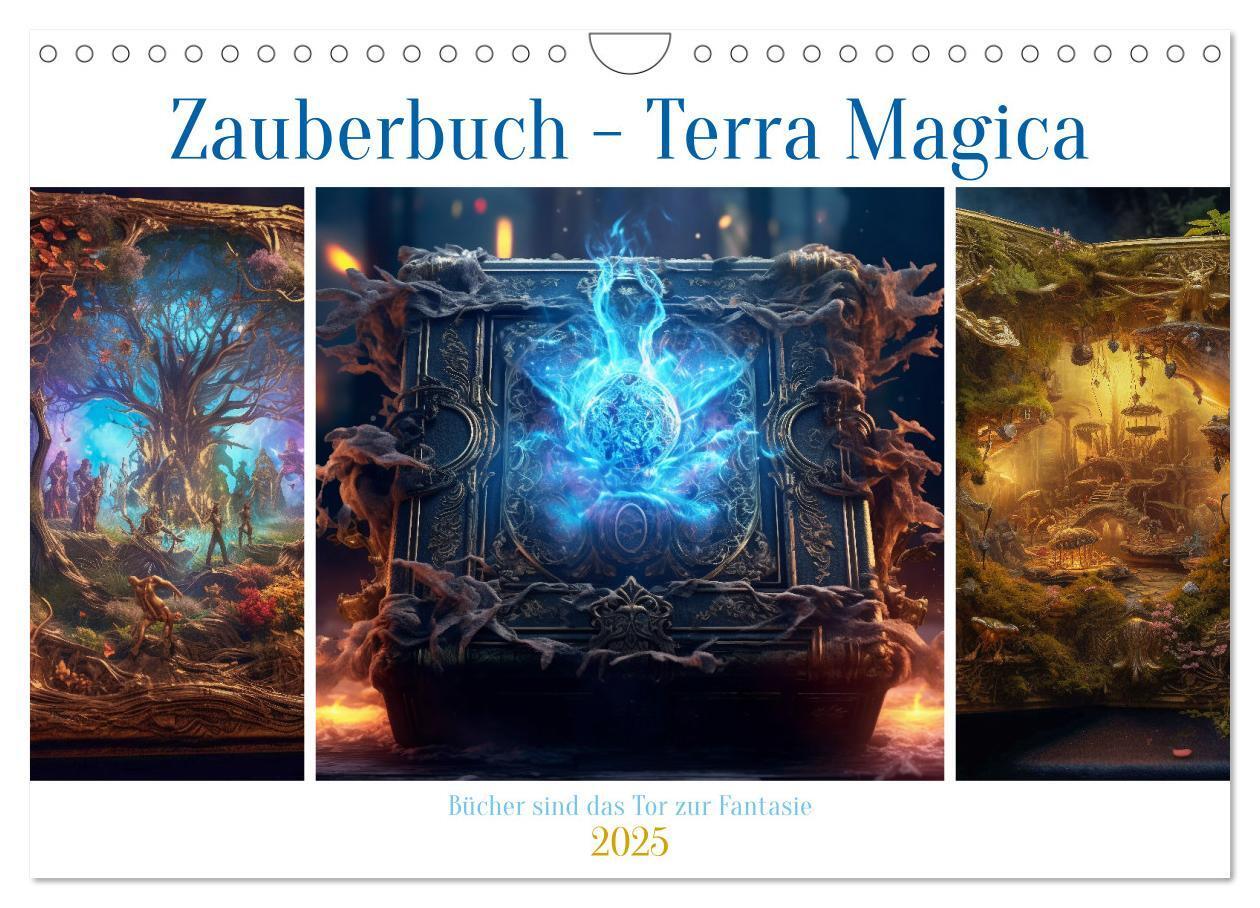 Cover: 9783383858949 | Zauberbuch - Terra Magica (Wandkalender 2025 DIN A4 quer), CALVENDO...