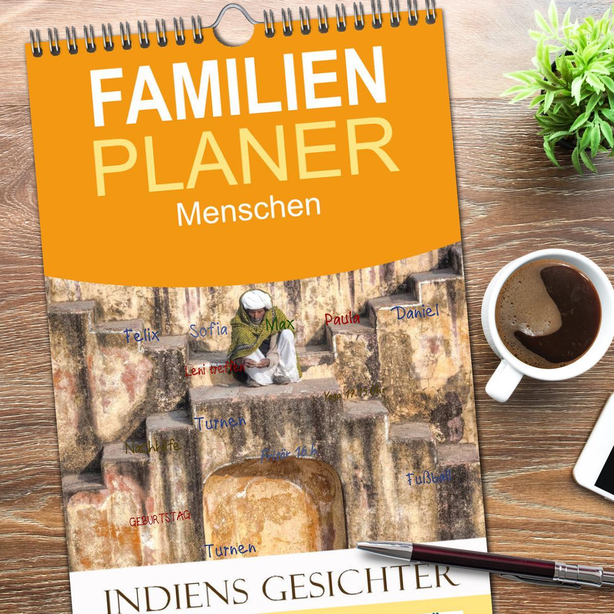 Bild: 9783457106419 | Familienplaner 2025 - Indiens Gesichter mit 5 Spalten...