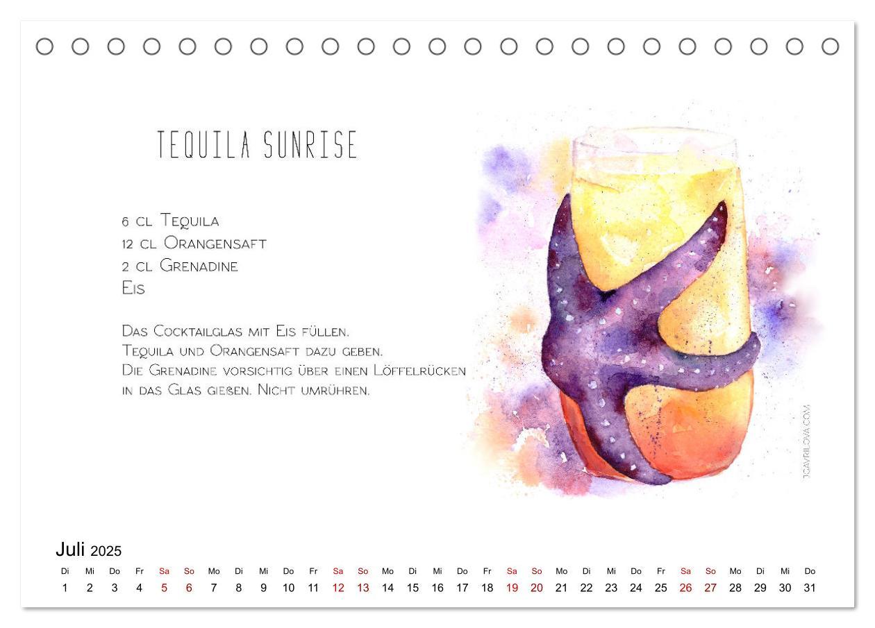 Bild: 9783435095988 | Cocktails Kalender mit Rezept (Tischkalender 2025 DIN A5 quer),...