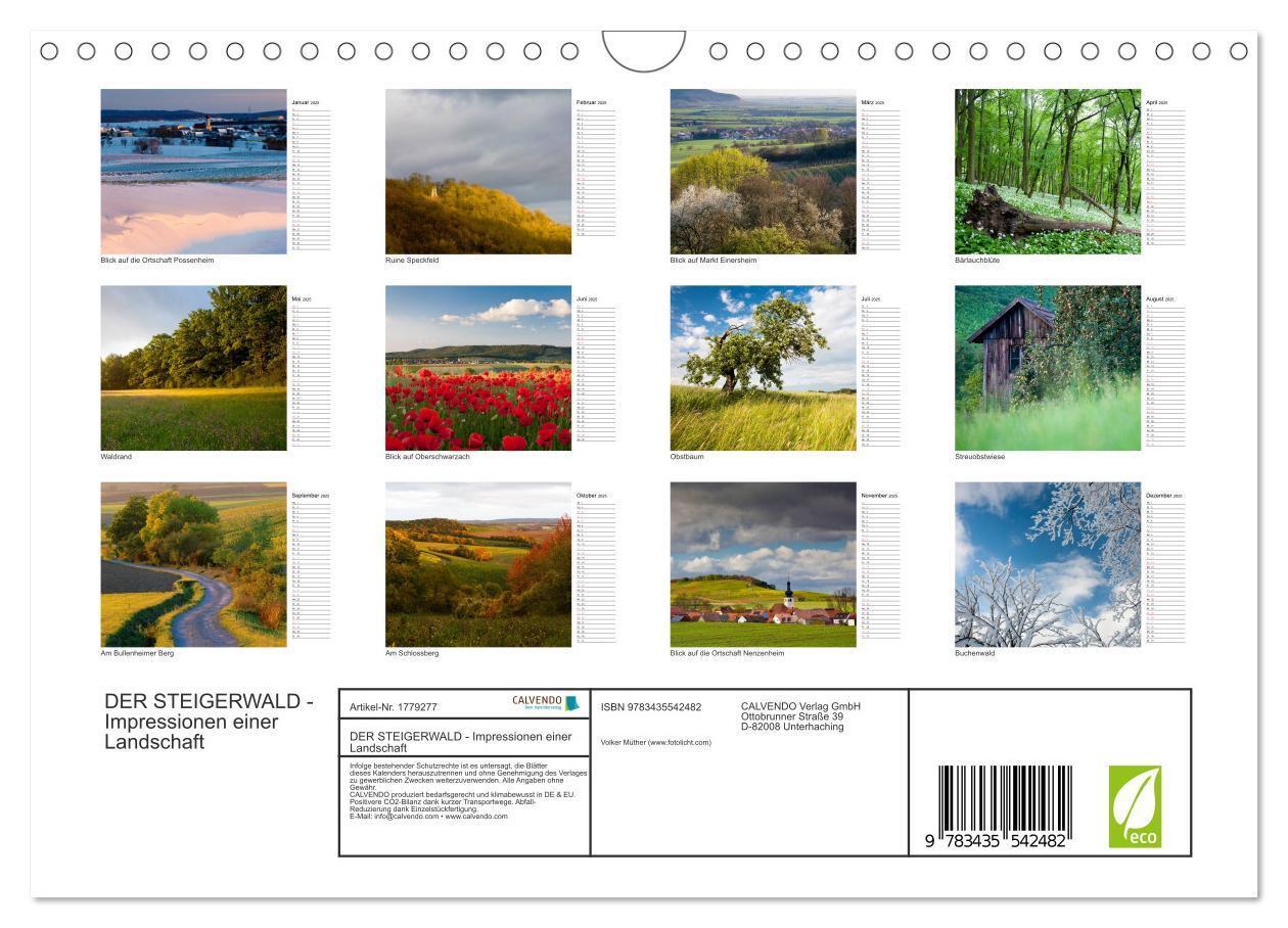 Bild: 9783435542482 | DER STEIGERWALD - Impressionen einer Landschaft (Wandkalender 2025...