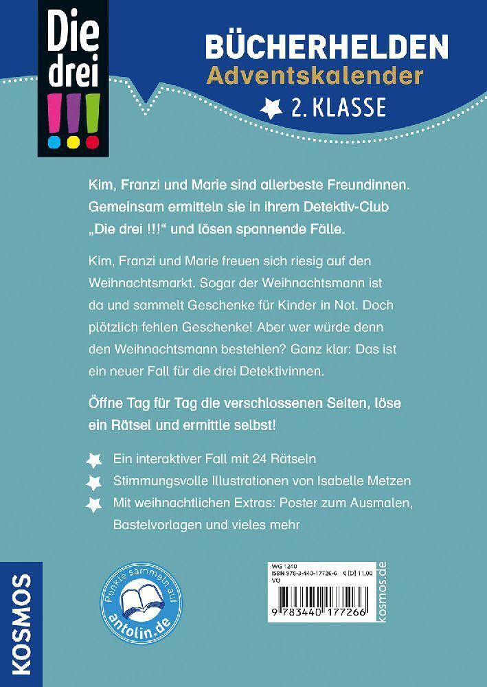 Bild: 9783440177266 | Die drei !!!, Bücherhelden 2. Klasse, Adventskalender, Geschenke...