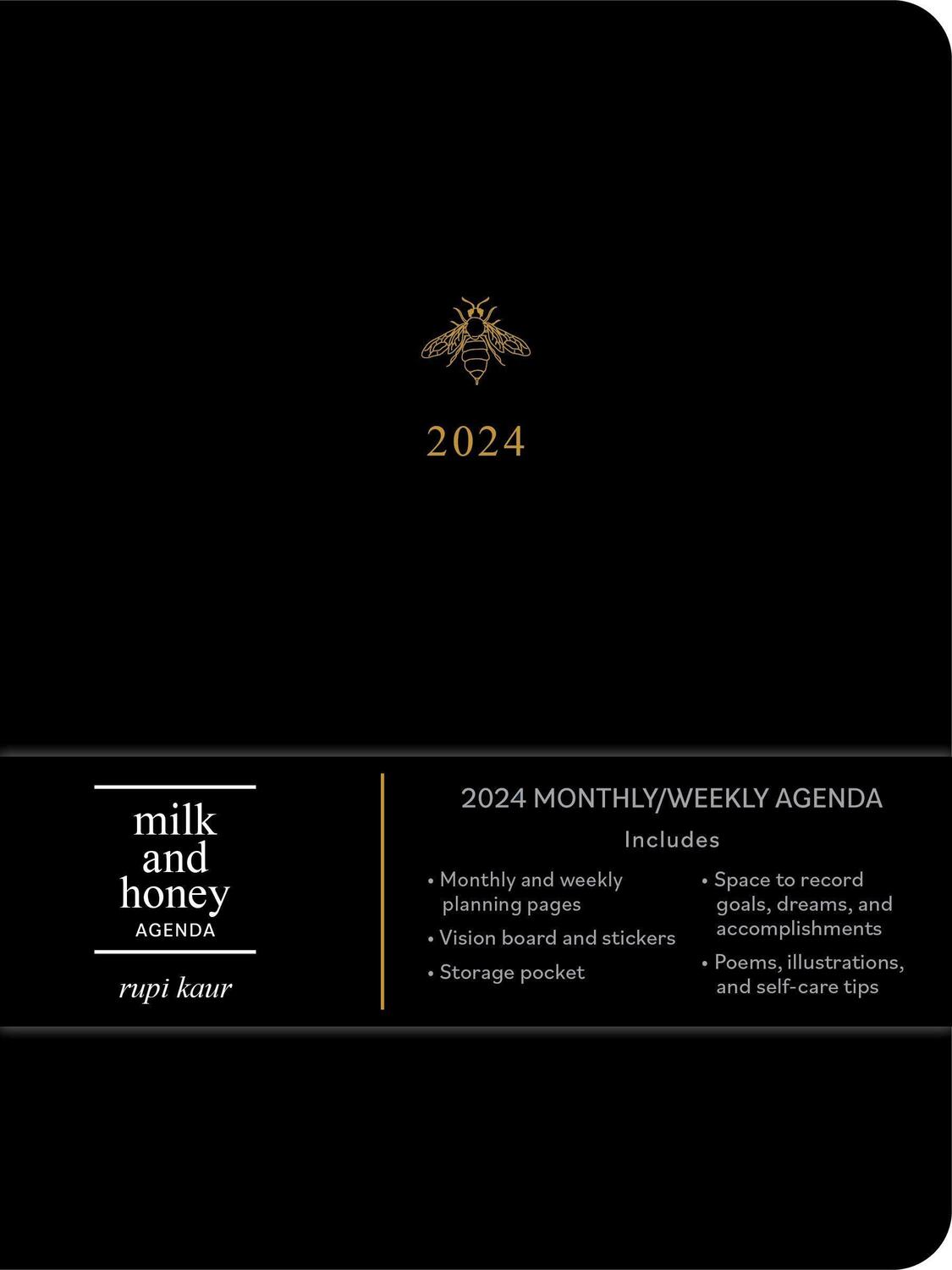 Cover: 9781524883874 | Milk and Honey 12-Month 2024 Monthly/Weekly Agenda Calendar | Kaur