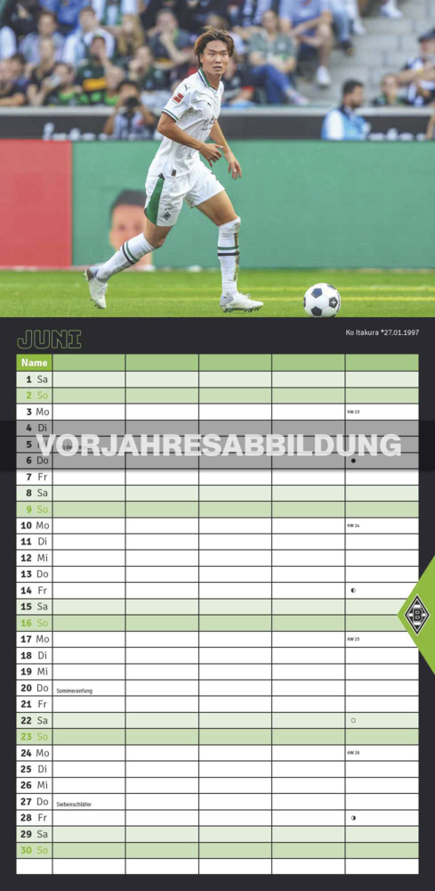 Bild: 4002725994387 | N NEUMANNVERLAGE - Borussia Mönchengladbach 2025 Fan-Timer,...