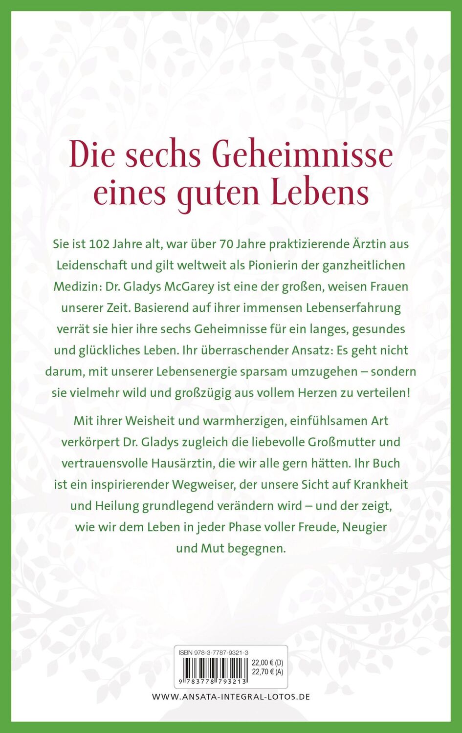 Bild: 9783778793213 | Was ein gutes Leben ausmacht | Gladys Mcgarey | Buch | 272 S. | 2023