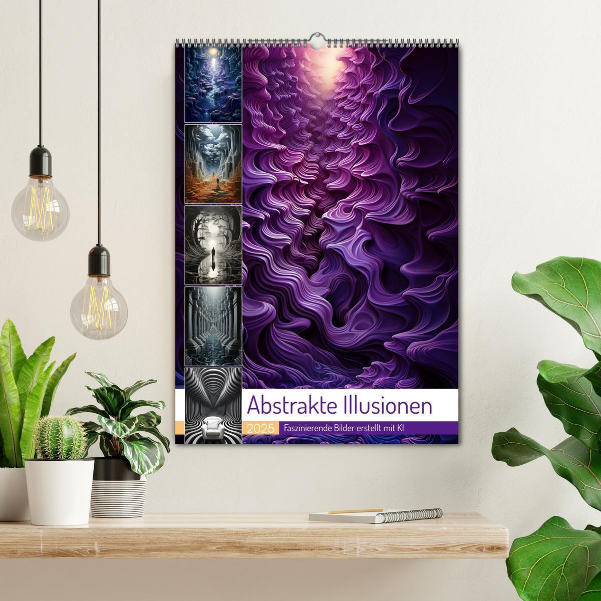 Bild: 9783435862696 | Abstrakte Illusionen (Wandkalender 2025 DIN A2 hoch), CALVENDO...