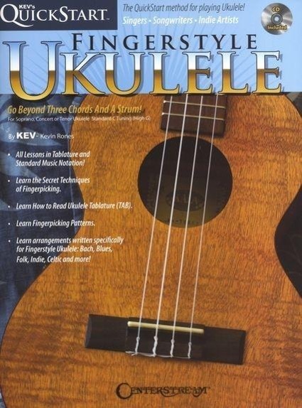 Cover: 884088641078 | Kev's QuickStart for Fingerstyle Ukulele 1 - Book with Online Audio...