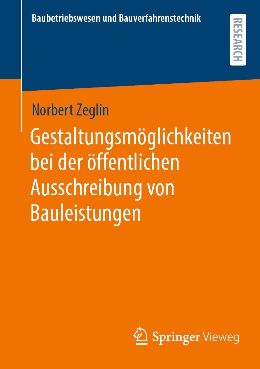 Cover: 9783658421823 | Gestaltungsmöglichkeiten bei der öffentlichen Ausschreibung von...