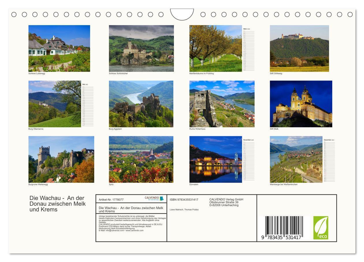 Bild: 9783435531417 | Die Wachau - An der Donau zwischen Melk und Krems (Wandkalender...