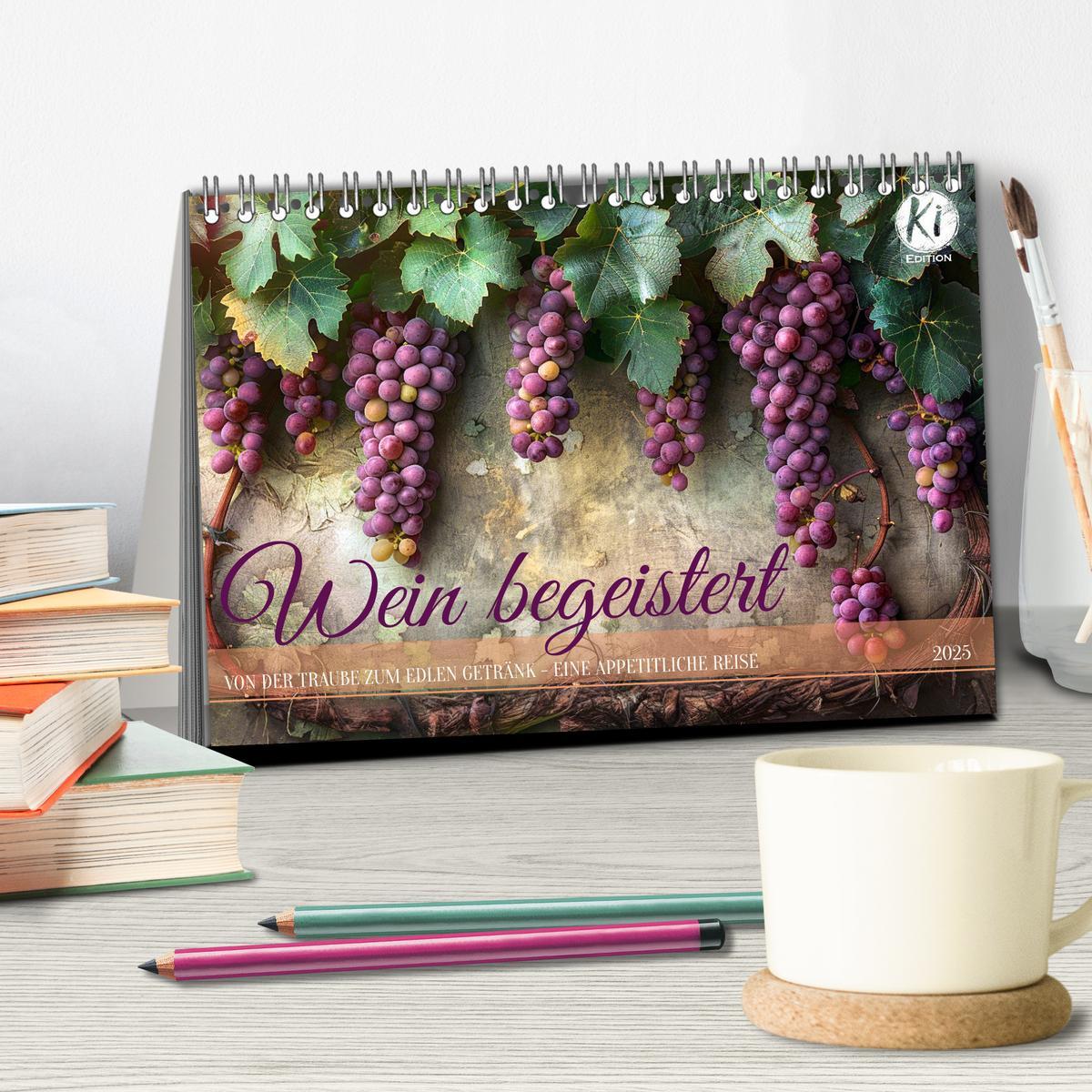 Bild: 9783383825248 | Wein begeistert (Tischkalender 2025 DIN A5 quer), CALVENDO...