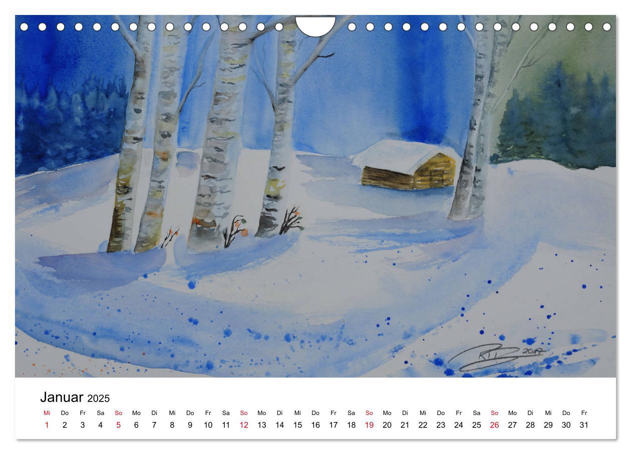 Bild: 9783435428687 | Landschafts-Aquarelle 2025 Roswita Ilona Baumann (Wandkalender 2025...