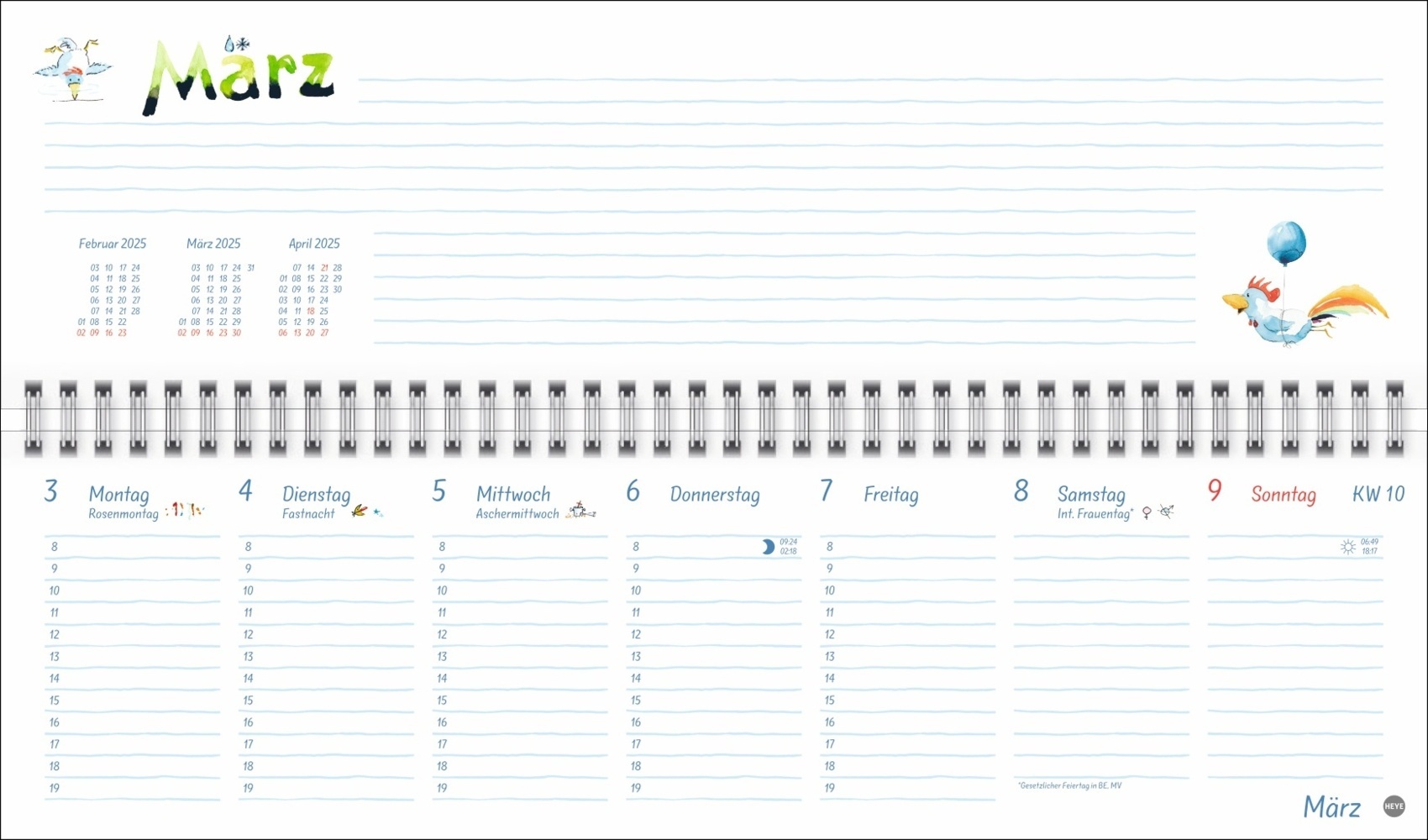 Bild: 9783756406548 | Helme Heine: Wochenquerplaner 2025 | Helme Heine | Kalender | 112 S.