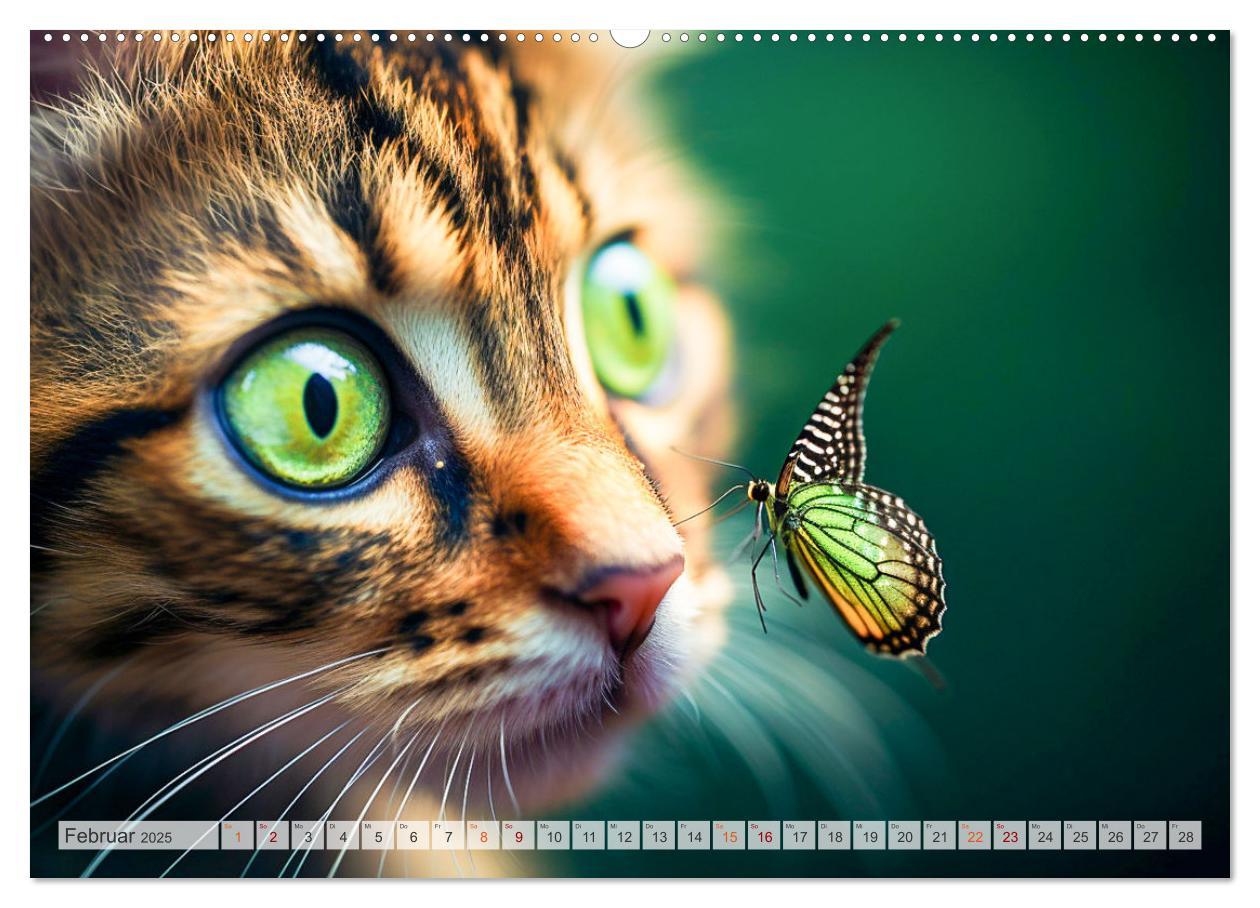 Bild: 9783383862618 | Die Katze und der Schmetterling (Wandkalender 2025 DIN A2 quer),...