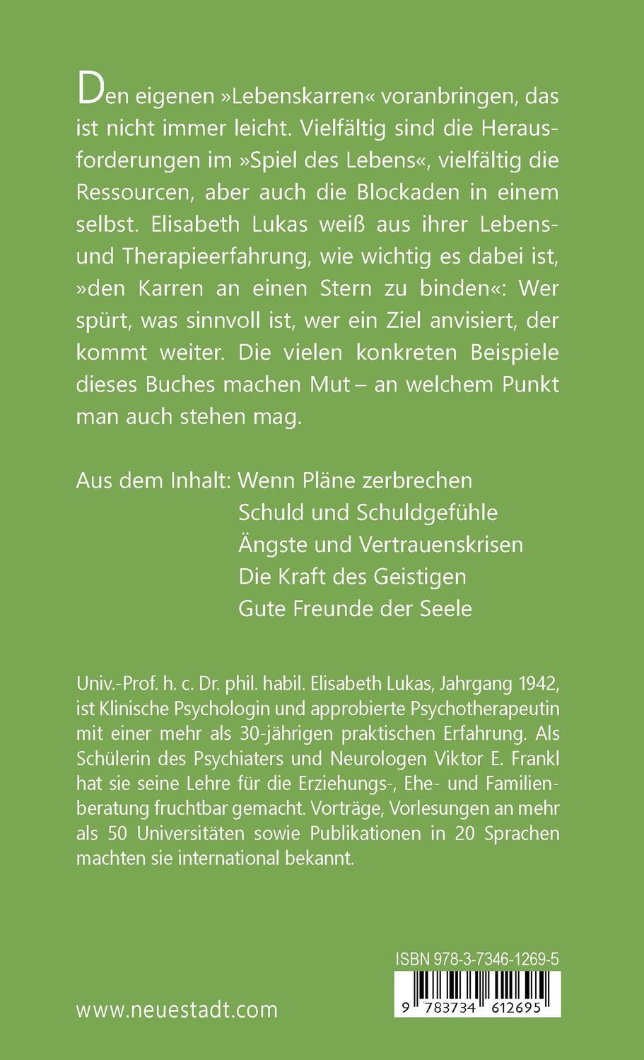 Rückseite: 9783734612695 | Binde deinen Karren an einen Stern | Was uns im Leben weiterbringt