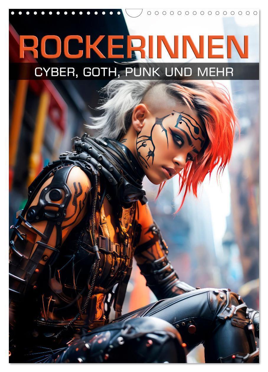 Cover: 9783435848799 | ROCKERINNEN Cyber, Goth, Punk und mehr (Wandkalender 2025 DIN A3...