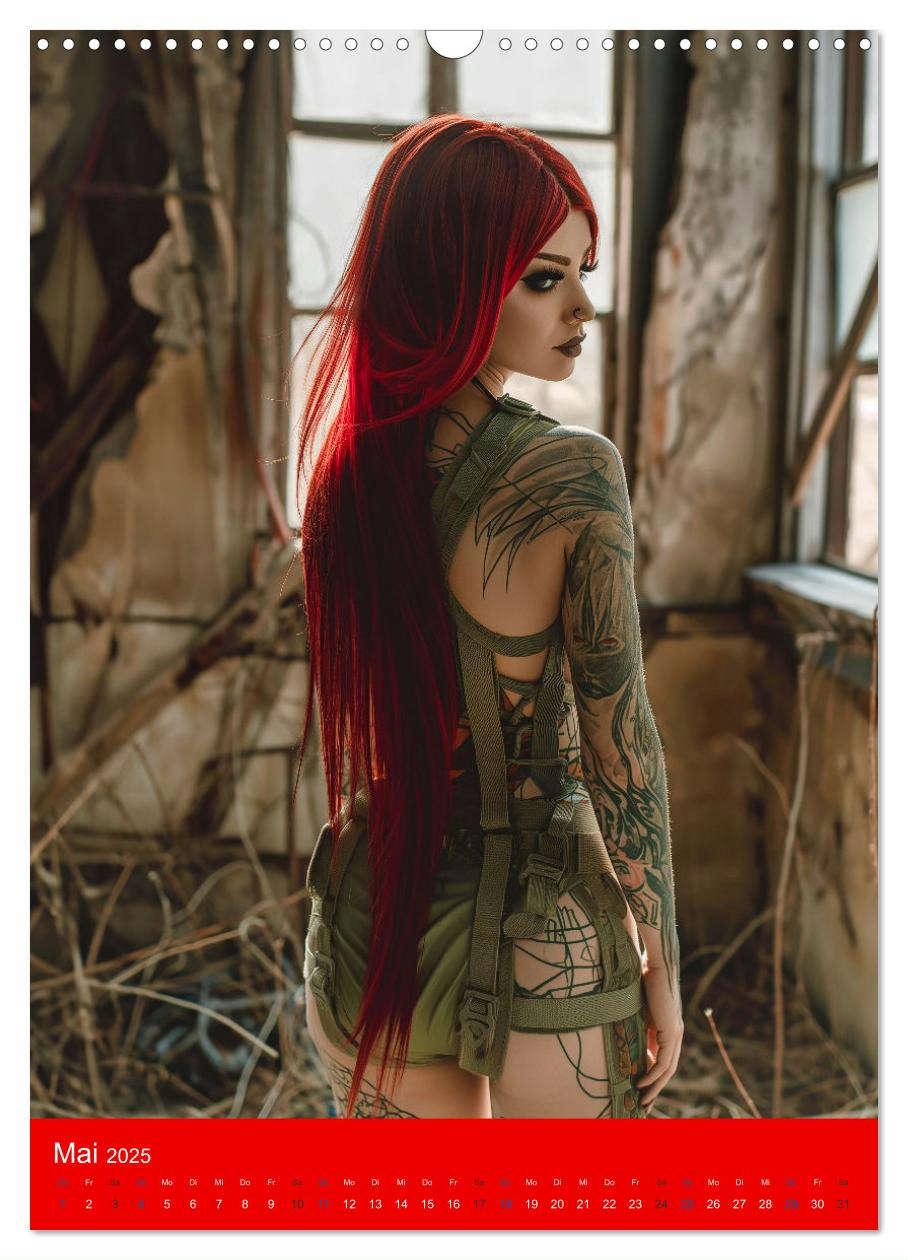 Bild: 9783383816307 | RED HAIR - Cyberladys (Wandkalender 2025 DIN A3 hoch), CALVENDO...