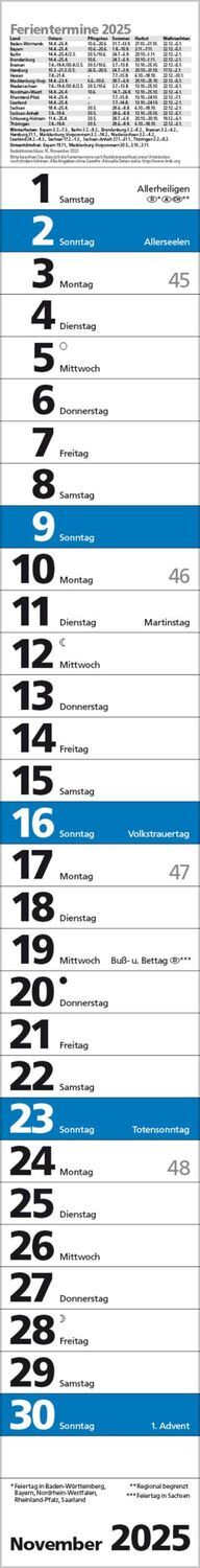 Bild: 9783731879572 | Streifenplaner Praktika Blau 2025 | Verlag Korsch | Kalender | 12 S.