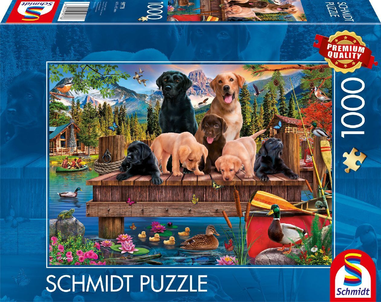 Cover: 4001504597788 | Hundefamilie am See | Spiel | Schachtel | 59778 | 2024 | Schmidt