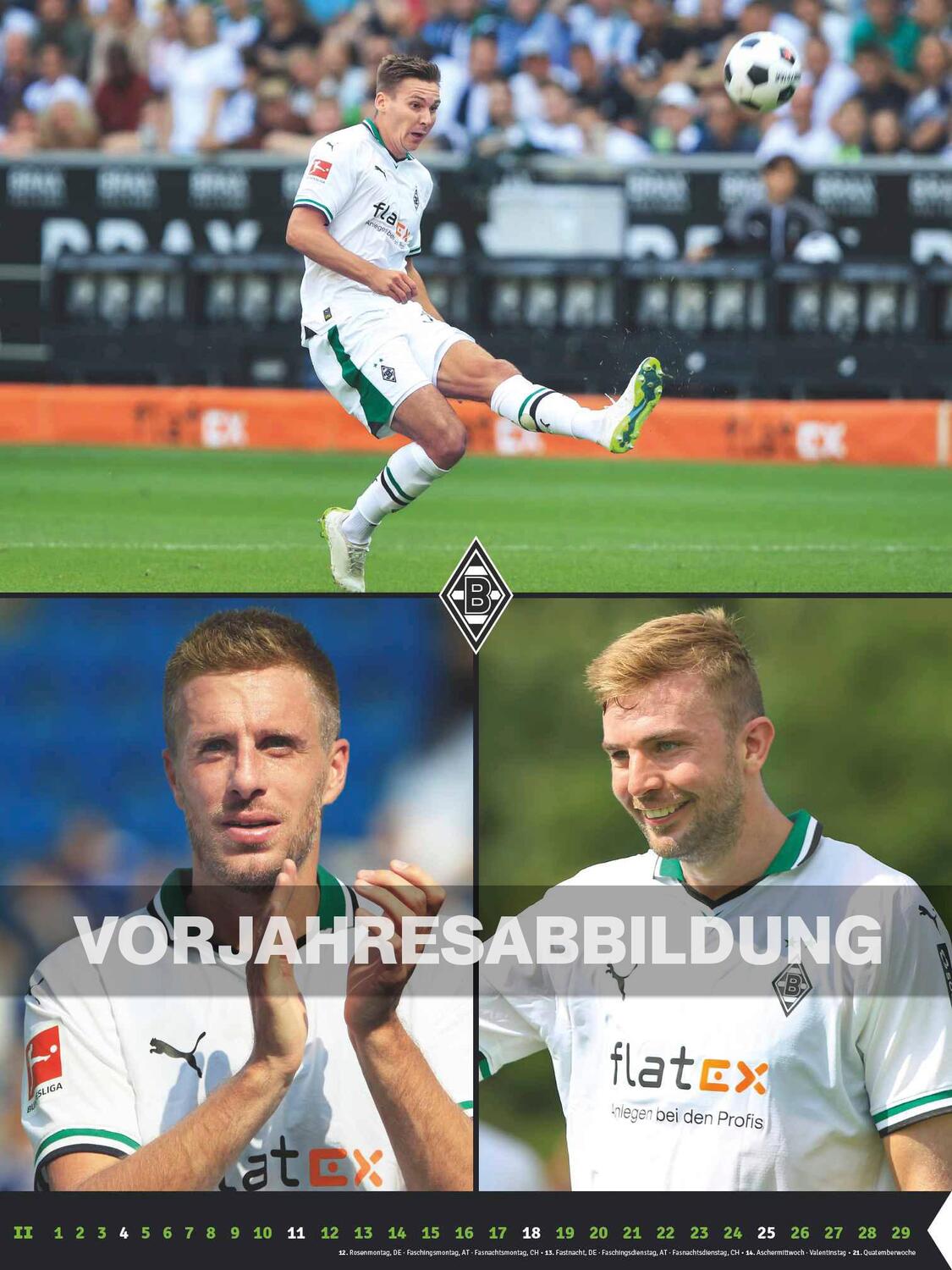 Bild: 4002725994400 | Borussia Mönchengladbach 2025 - Wandkalender XL - Fußballkalender -...