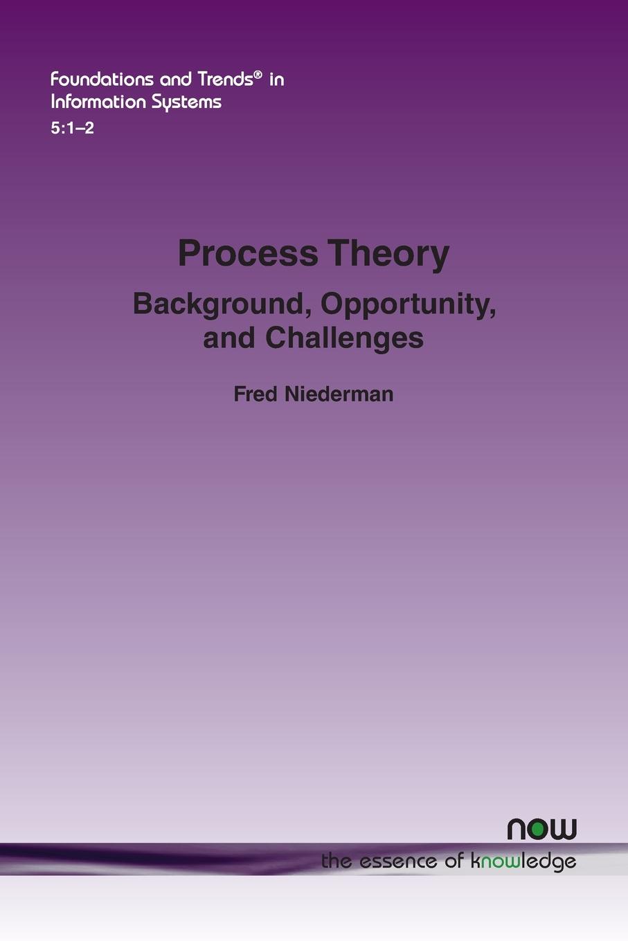 Cover: 9781680838060 | Process Theory | Background, Opportunity, and Challenges | Niederman