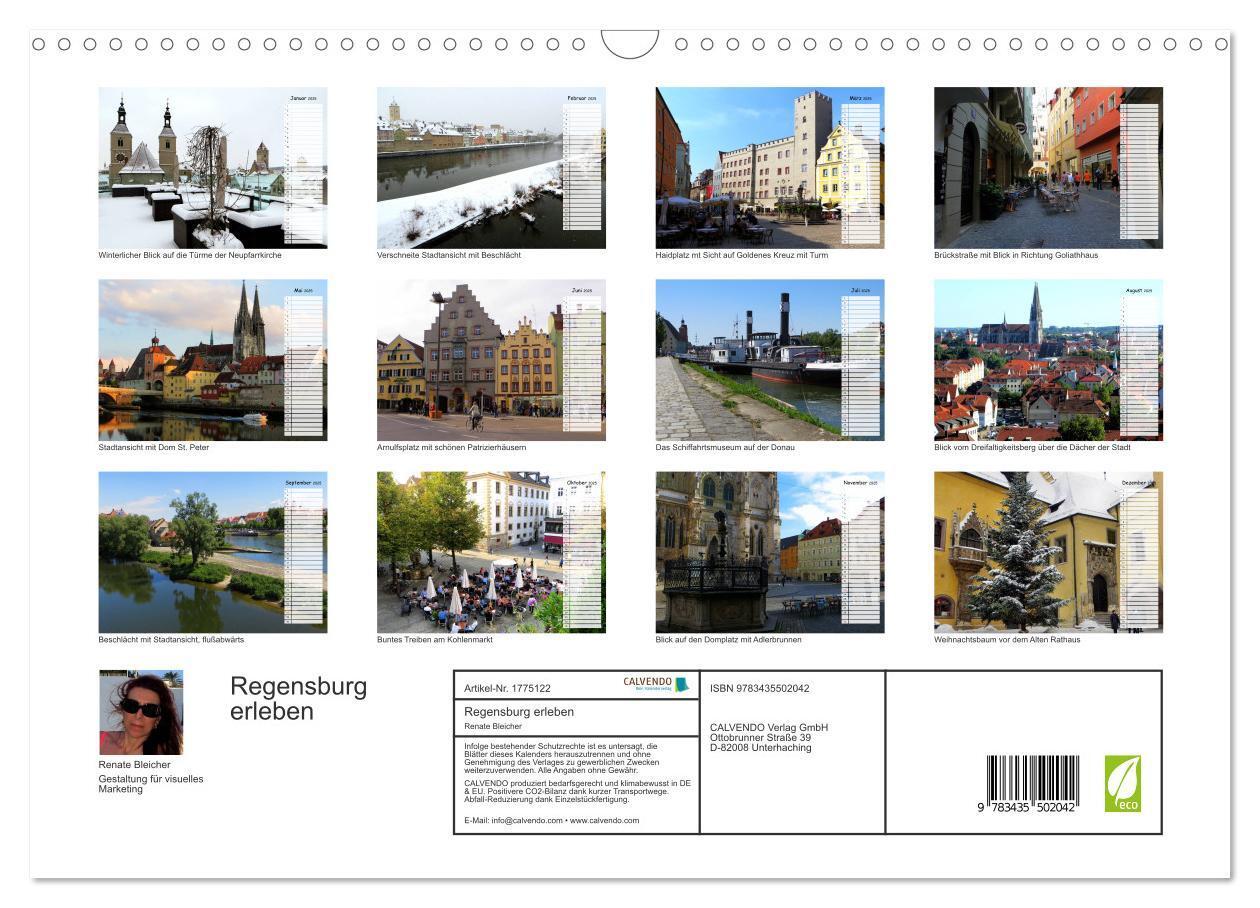 Bild: 9783435502042 | Regensburg erleben (Wandkalender 2025 DIN A3 quer), CALVENDO...