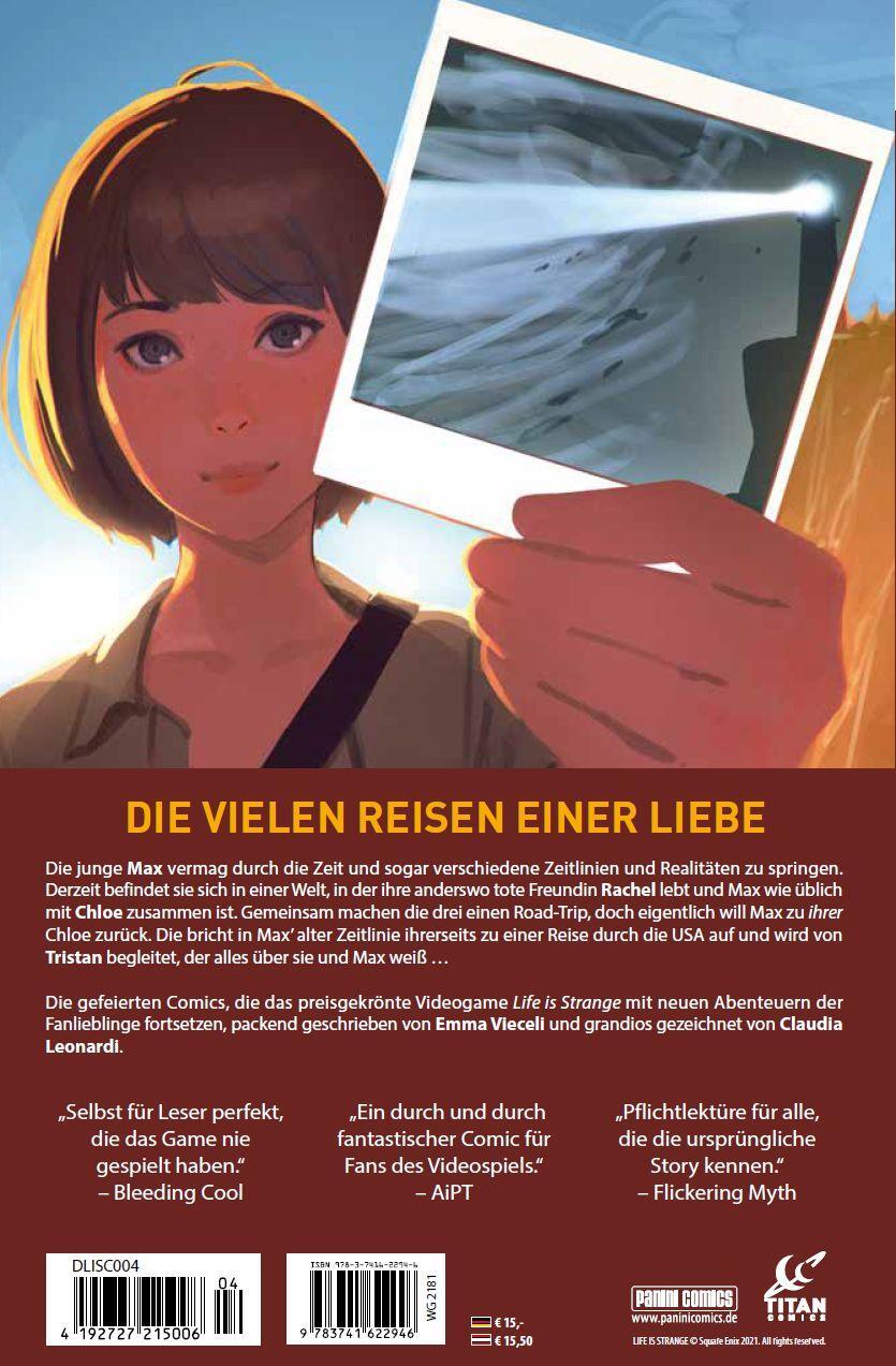 Rückseite: 9783741622946 | Life is Strange | Bd. 4: Partners in Time - Spuren | Vieceli (u. a.)