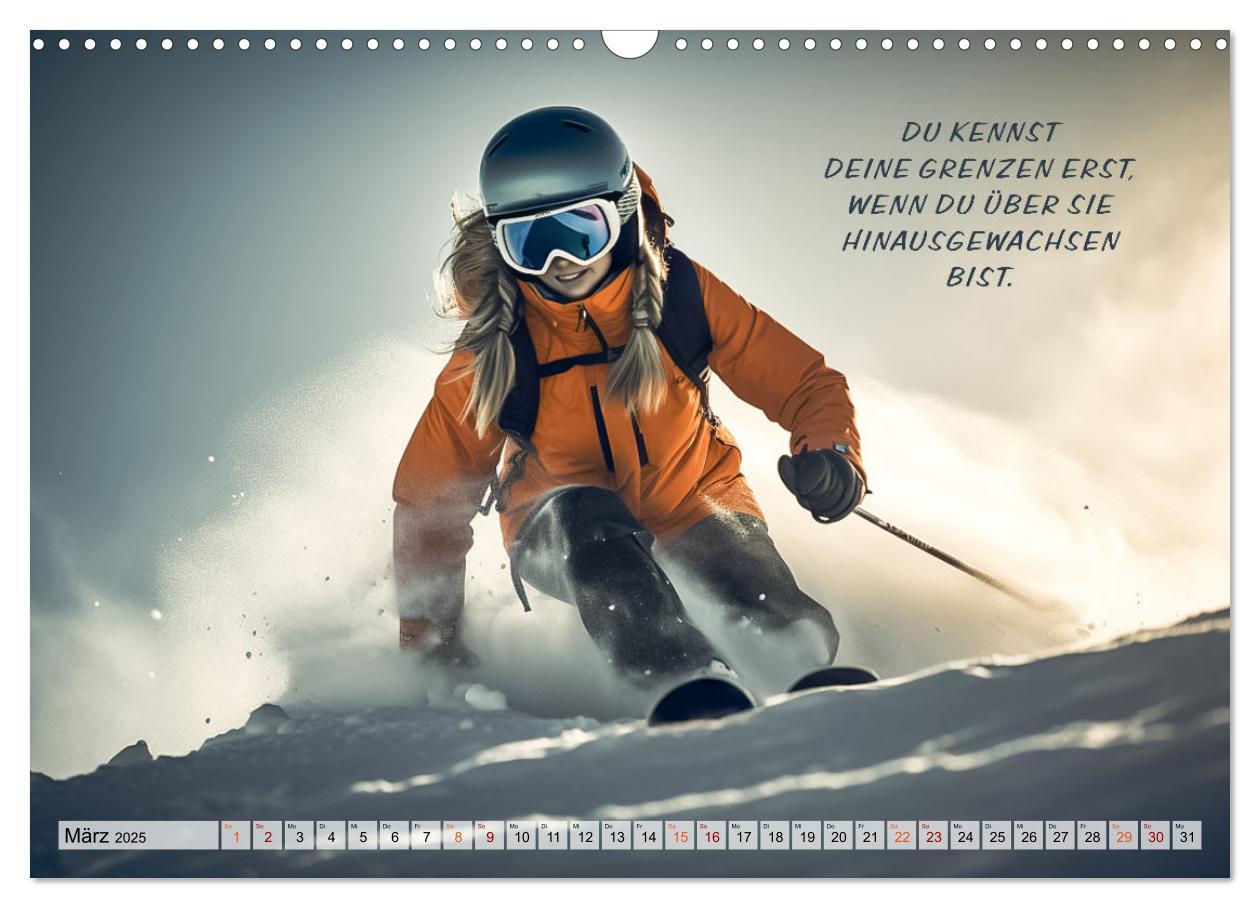 Bild: 9783383908330 | Motivation und Ski (Wandkalender 2025 DIN A3 quer), CALVENDO...