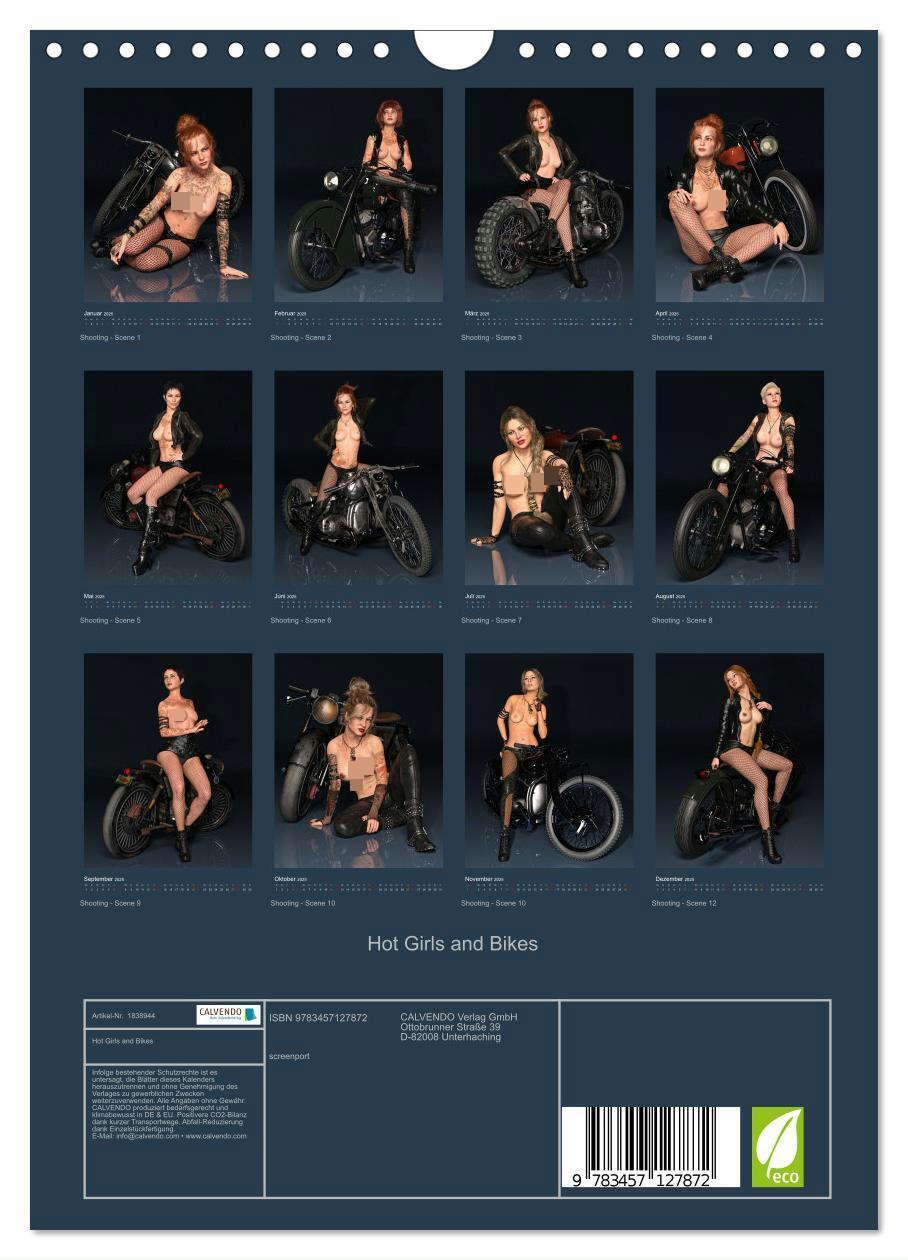 Bild: 9783457127872 | Hot Girls and Bikes (Wandkalender 2025 DIN A4 hoch), CALVENDO...