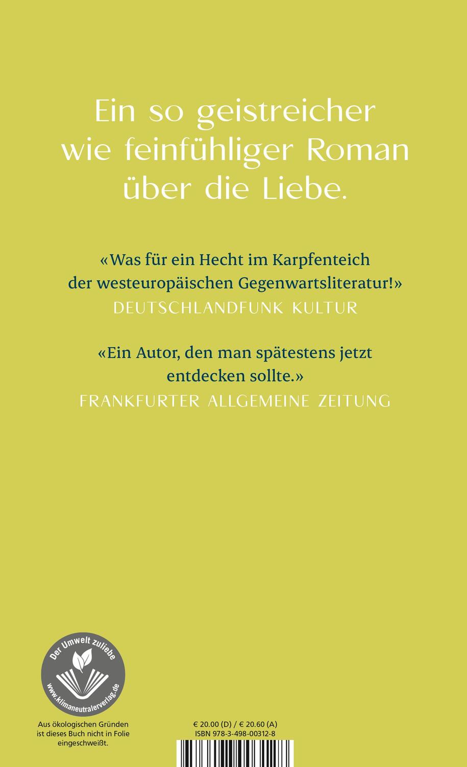 Rückseite: 9783498003128 | Ich verliebe mich so leicht | Hervé Le Tellier | Buch | Deutsch | 2022