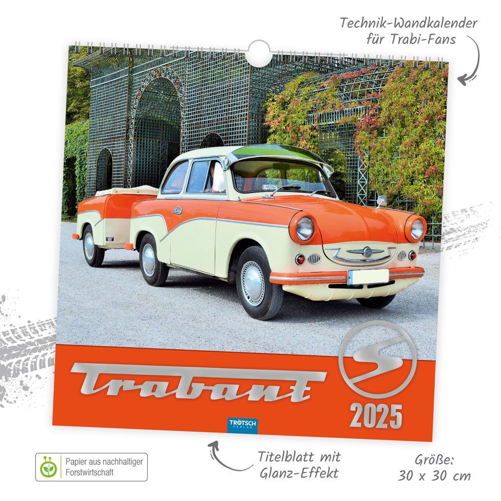 Bild: 9783988022646 | Trötsch Technikkalender Trabant 2025 | Wandkalender Technikkalender