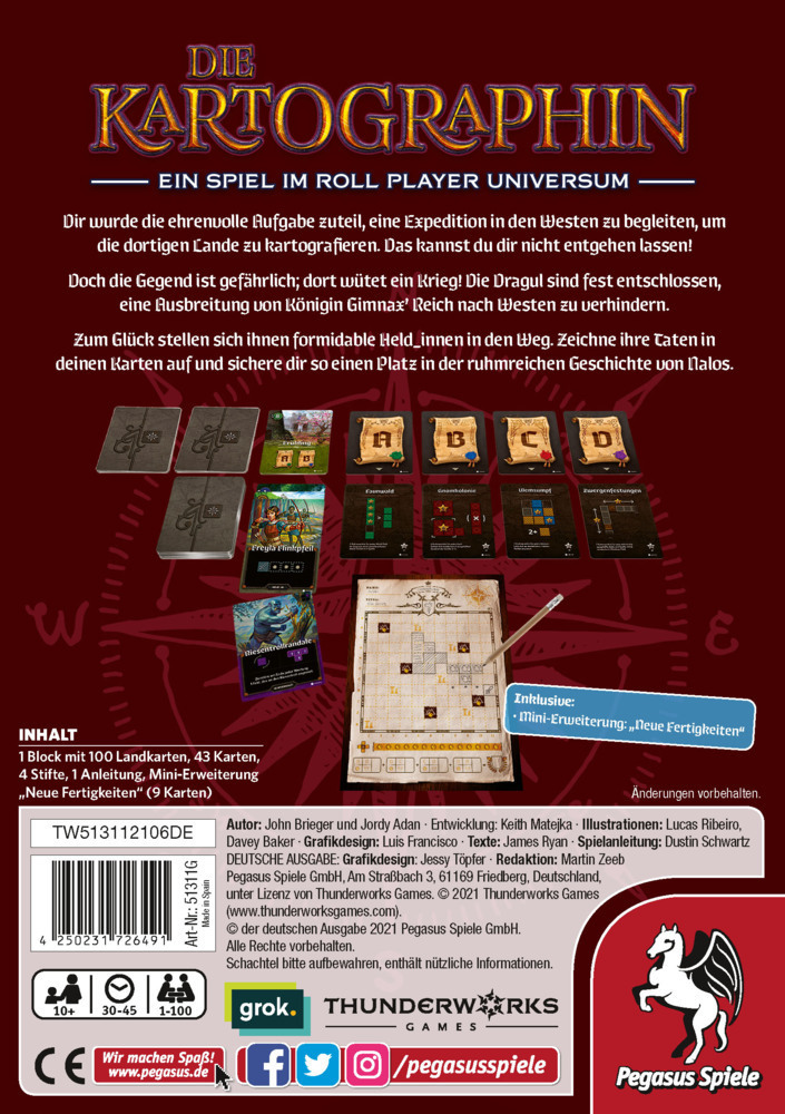 Bild: 4250231726491 | Die Kartographin - Ära der Helden | Ein Spiel im Roll Player Universum