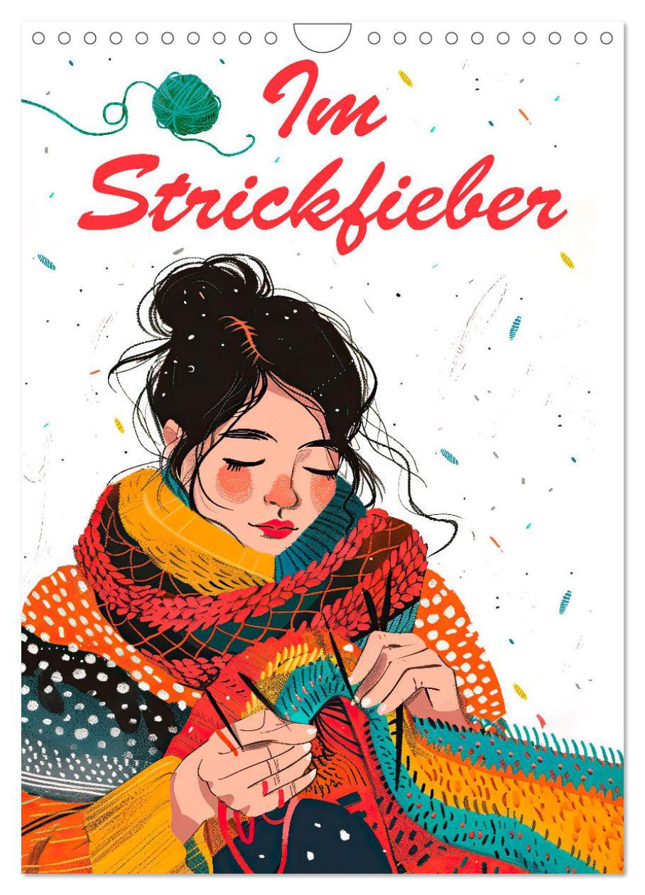 Cover: 9783457162293 | Im Strickfieber (Wandkalender 2025 DIN A4 hoch), CALVENDO...