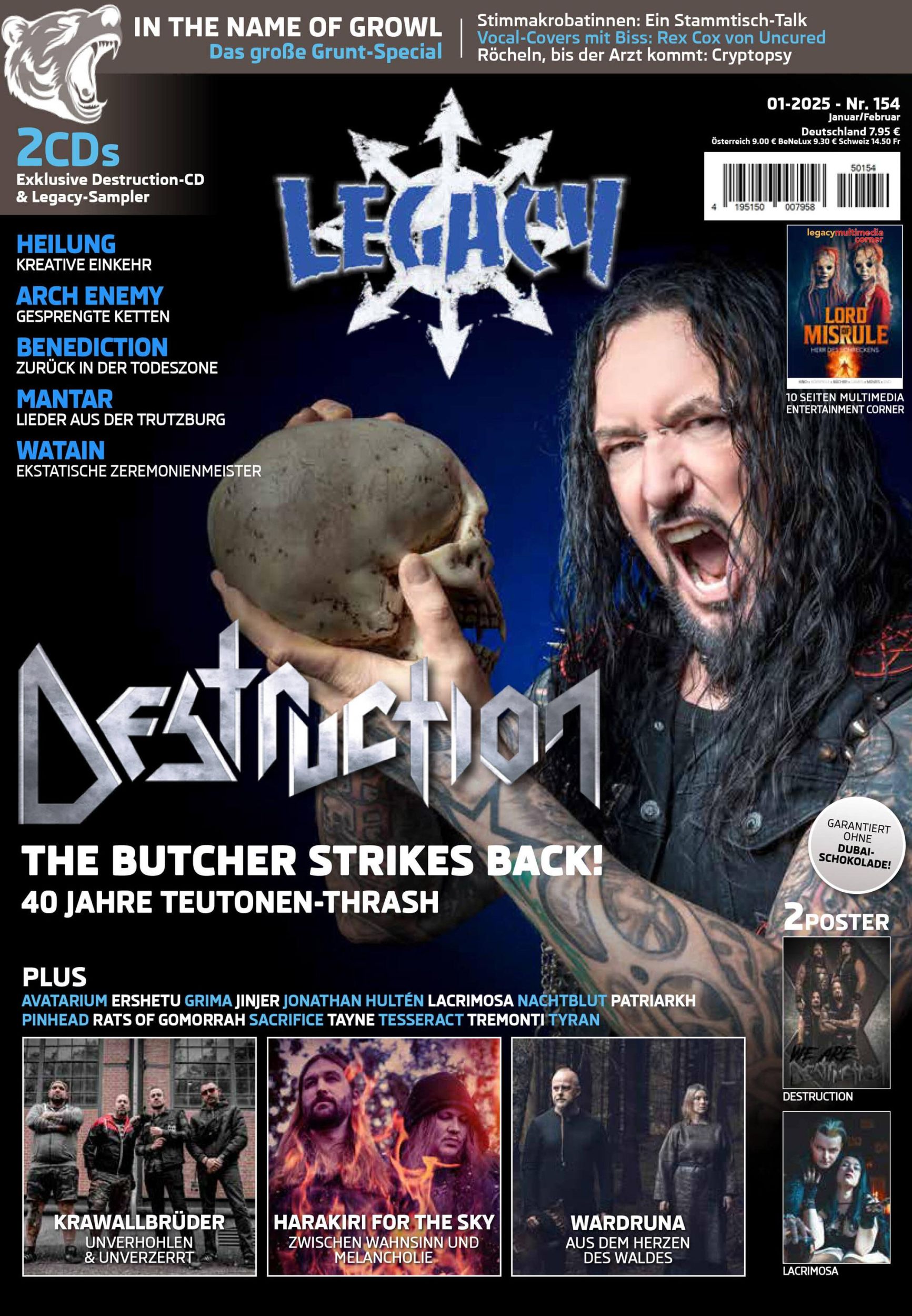 Cover: 9783959365802 | LEGACY MAGAZIN: THE VOICE FROM THE DARKSIDE. Ausgabe #154 (1/2025)