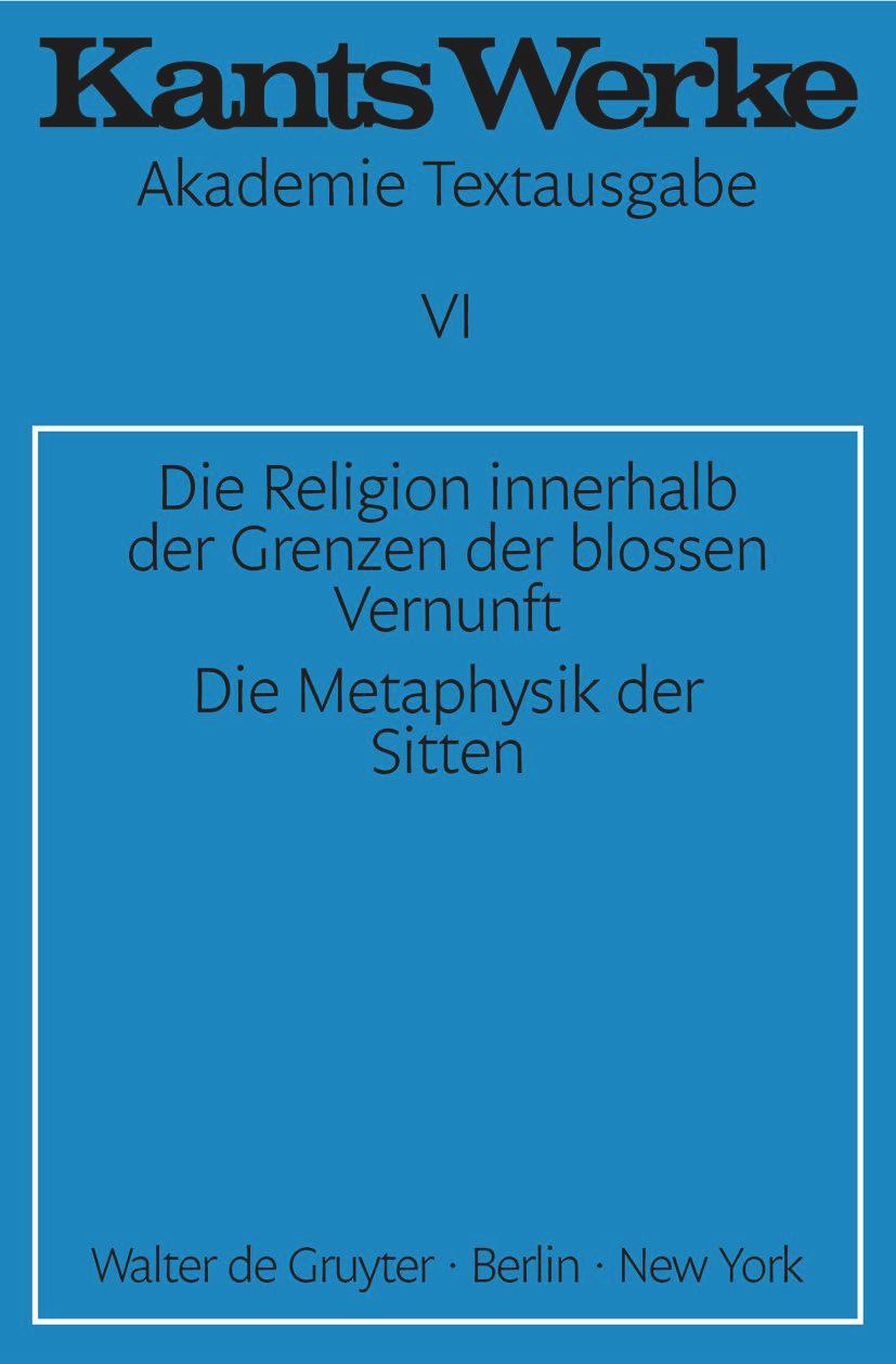 Cover: 9783110014396 | Die Religion innerhalb der Grenzen der blossen Vernunft. Die...