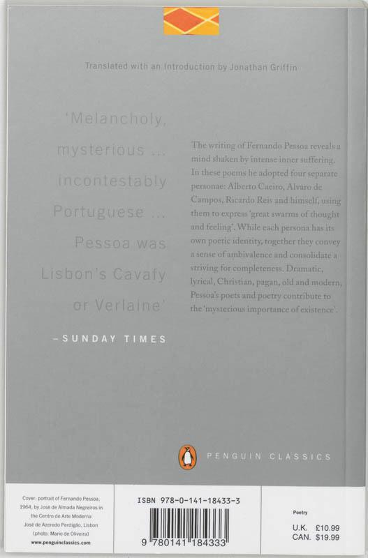 Rückseite: 9780141184333 | Selected Poems | Fernando Pessoa | Taschenbuch | Englisch | 2000