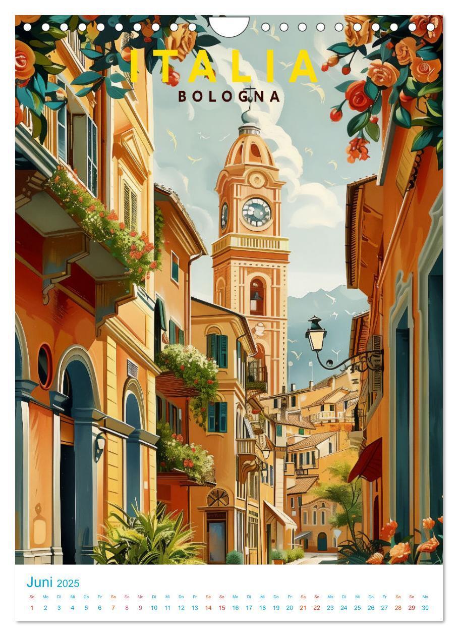 Bild: 9783457130230 | Italien - Old School Poster Style (Wandkalender 2025 DIN A4 hoch),...