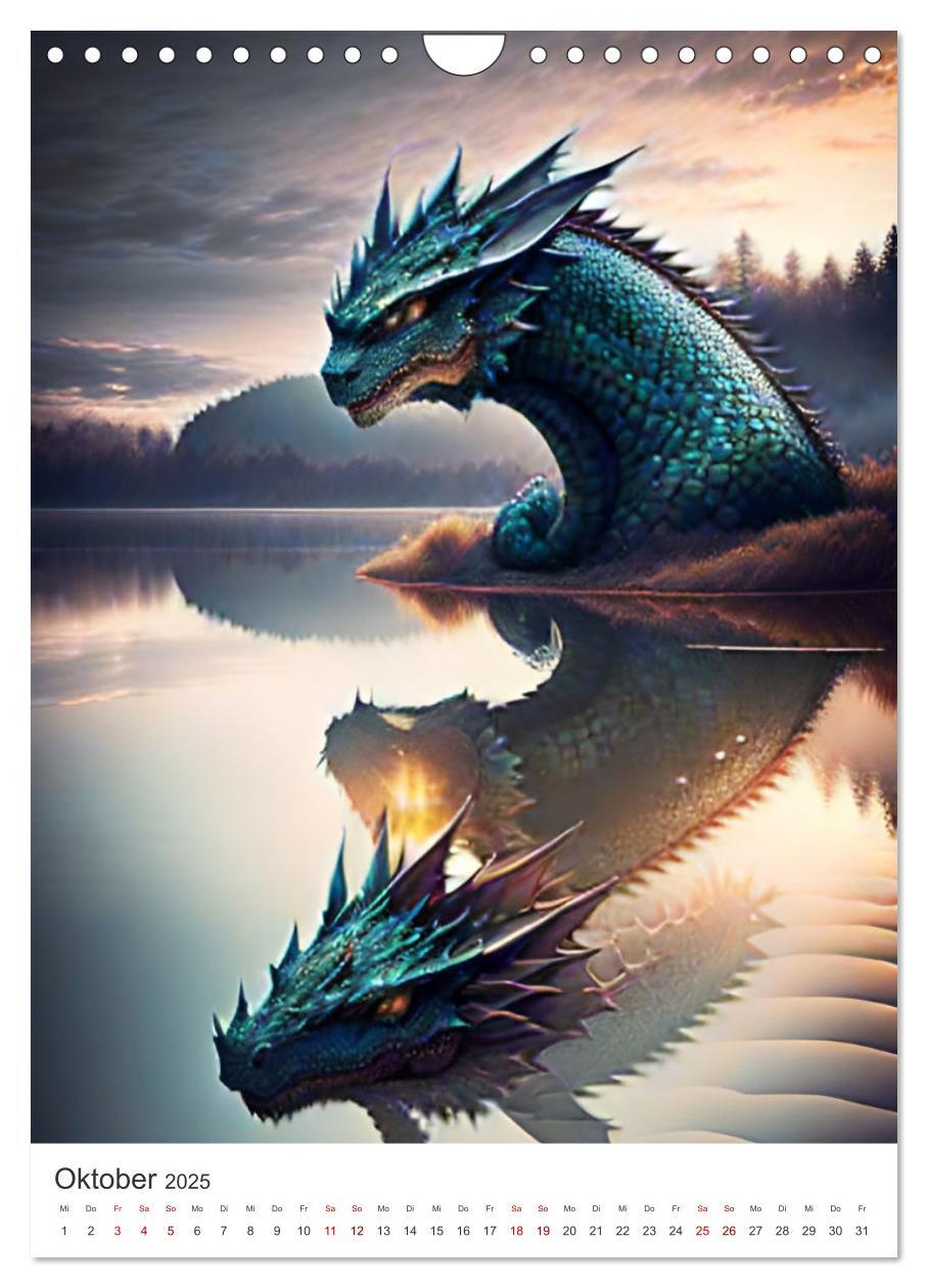 Bild: 9783435855100 | Die Magie der Drachen - Mystisches und Schauriges (Wandkalender...