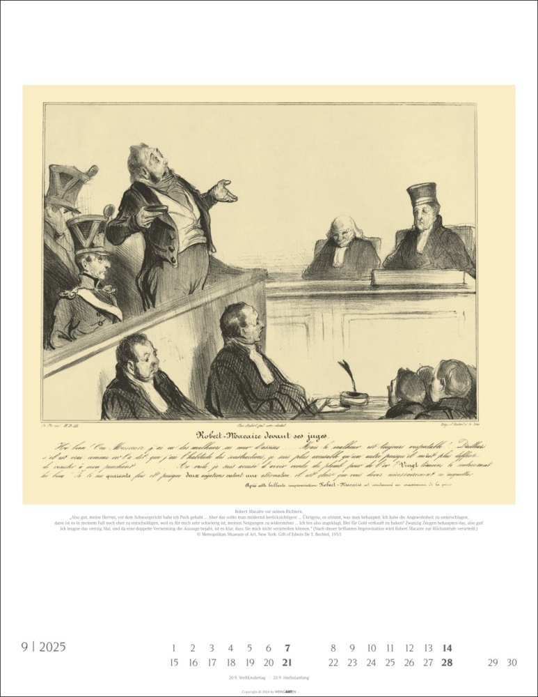 Bild: 9783839900420 | Honoré Daumier: Die Juristen Kalender 2025 | Honoré Daumier | Kalender