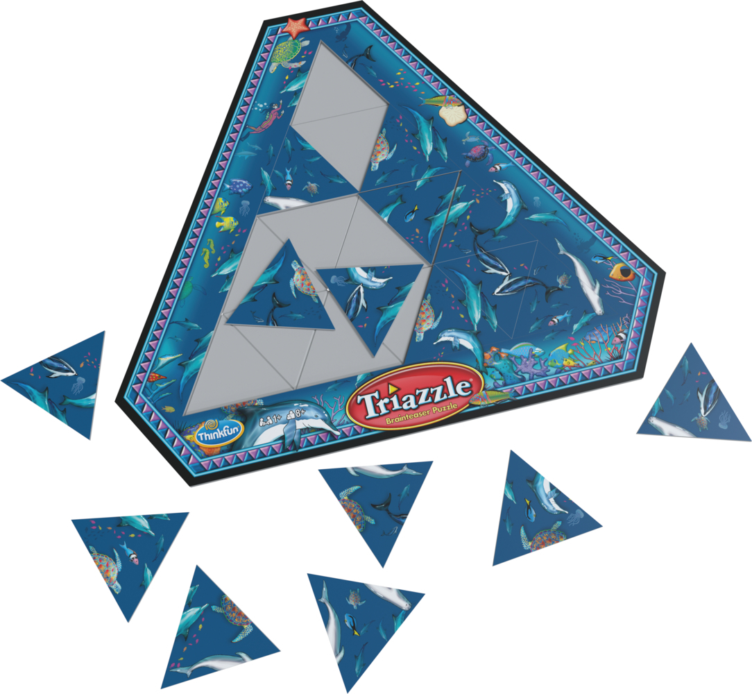 Cover: 4005556764914 | ThinkFun 76491 Triazzle Delfine, ein Logikpuzzle für Kinder und...