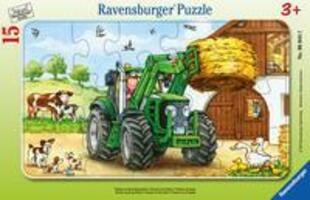 Cover: 4005556060443 | Traktor auf dem Bauernhof. Rahmenpuzzle 15 Teile | Spiel | 06044