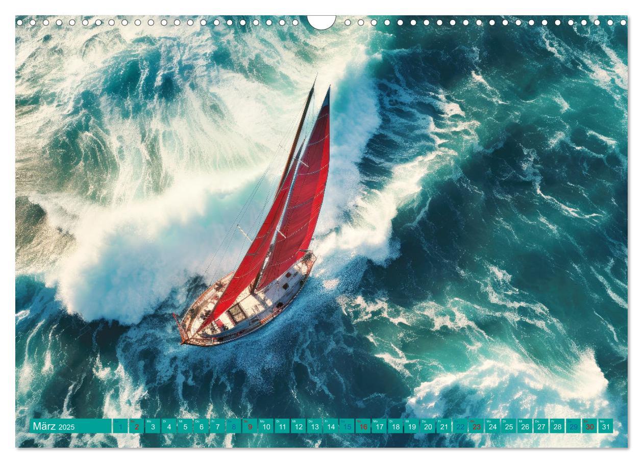 Bild: 9783435697731 | Mit dem Wind um die Welt - segeln (Wandkalender 2025 DIN A3 quer),...