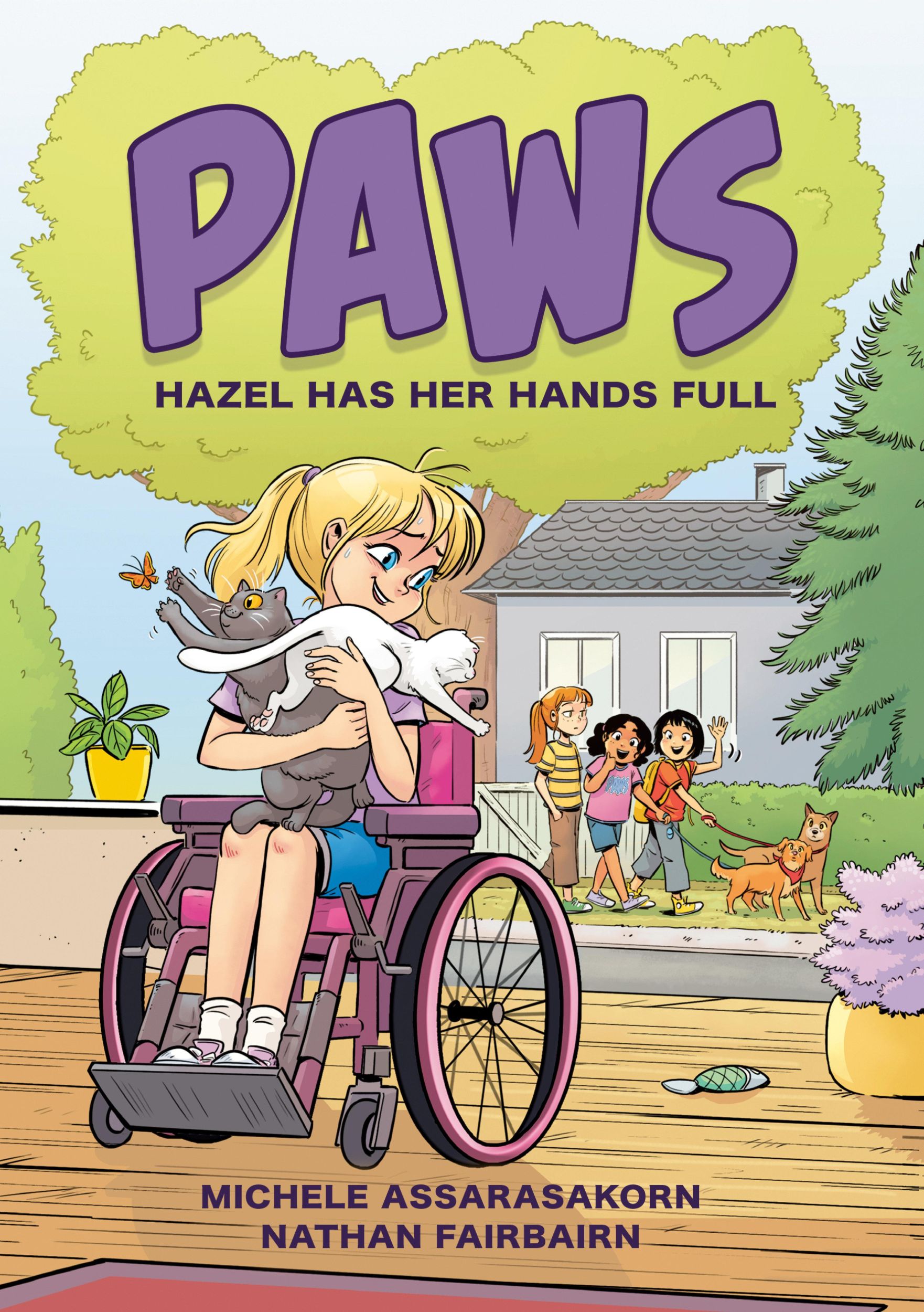 Cover: 9780593695807 | Paws: Hazel Has Her Hands Full | A Graphic Novel | Nathan Fairbairn