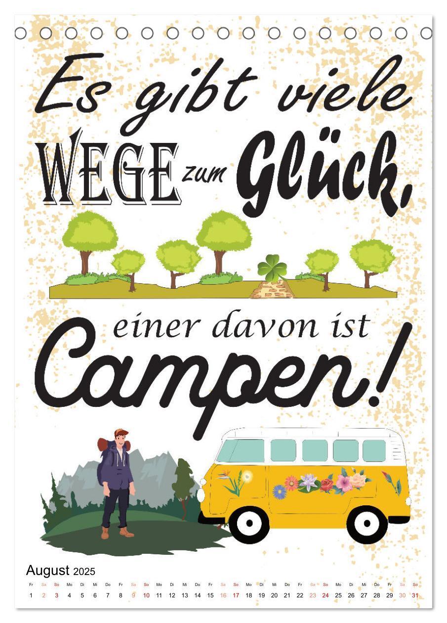 Bild: 9783435884001 | CampingSprüche (Tischkalender 2025 DIN A5 hoch), CALVENDO...