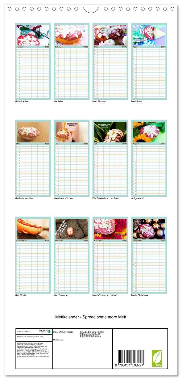 Bild: 9783457103227 | Familienplaner 2025 - Mettkalender - Spread some more Mett mit 5...