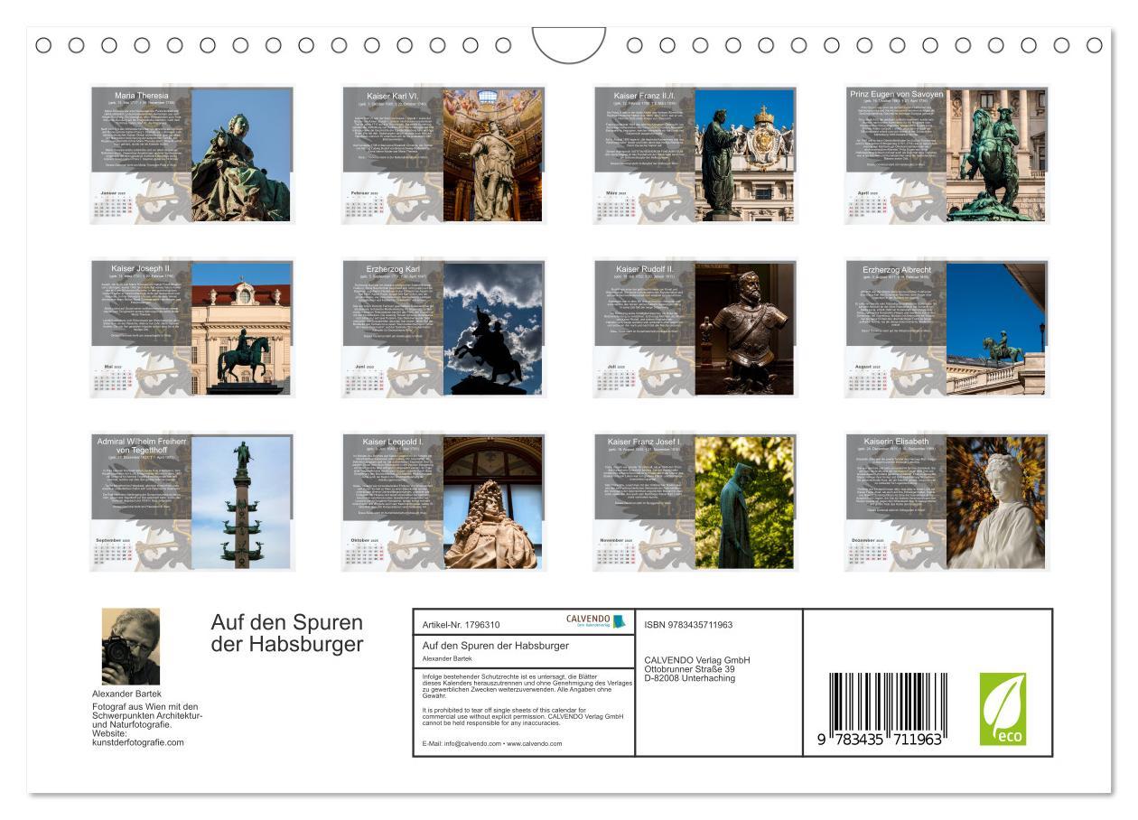 Bild: 9783435711963 | Auf den Spuren der Habsburger (Wandkalender 2025 DIN A4 quer),...