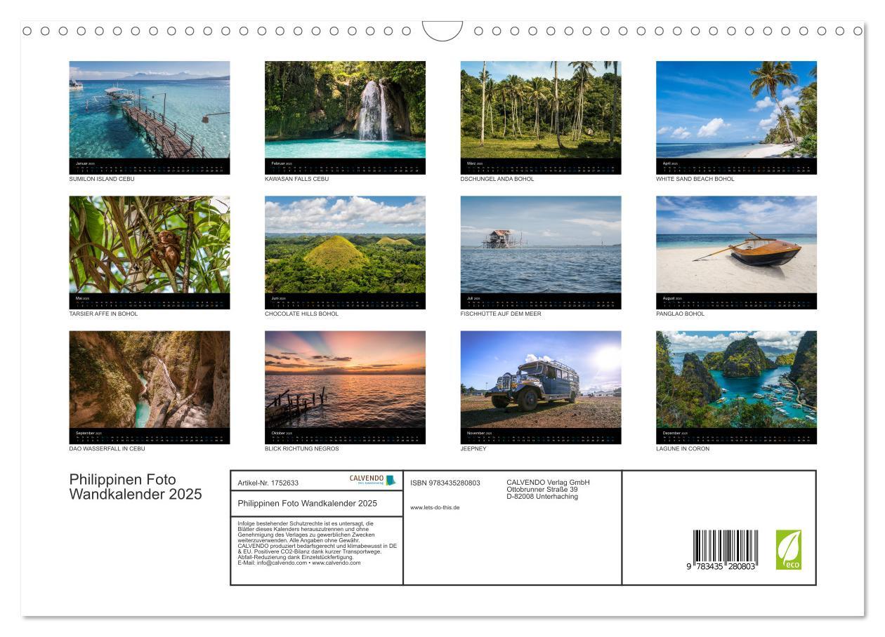 Bild: 9783435280803 | Philippinen Foto Wandkalender 2025 (Wandkalender 2025 DIN A3 quer),...