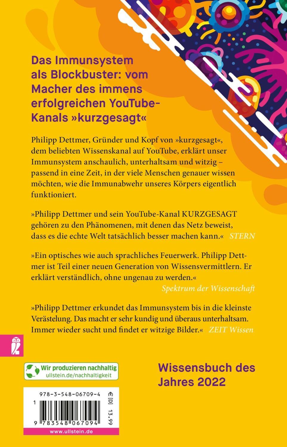 Rückseite: 9783548067094 | Immun | Philipp Dettmer | Taschenbuch | 432 S. | Deutsch | 2023