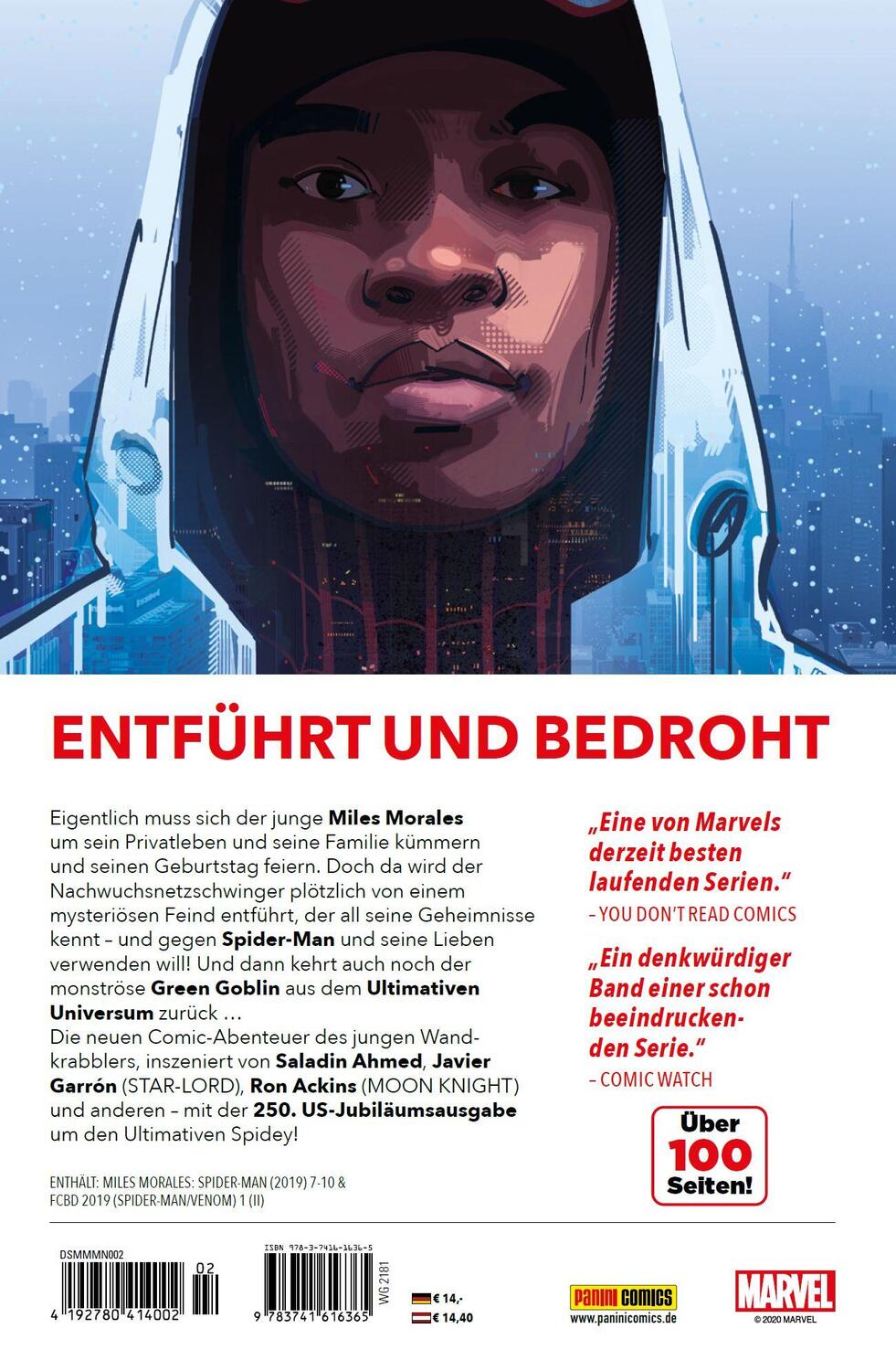 Rückseite: 9783741616365 | Miles Morales: Spider-Man - Neustart | Bd. 2: Ultimative Gefahren