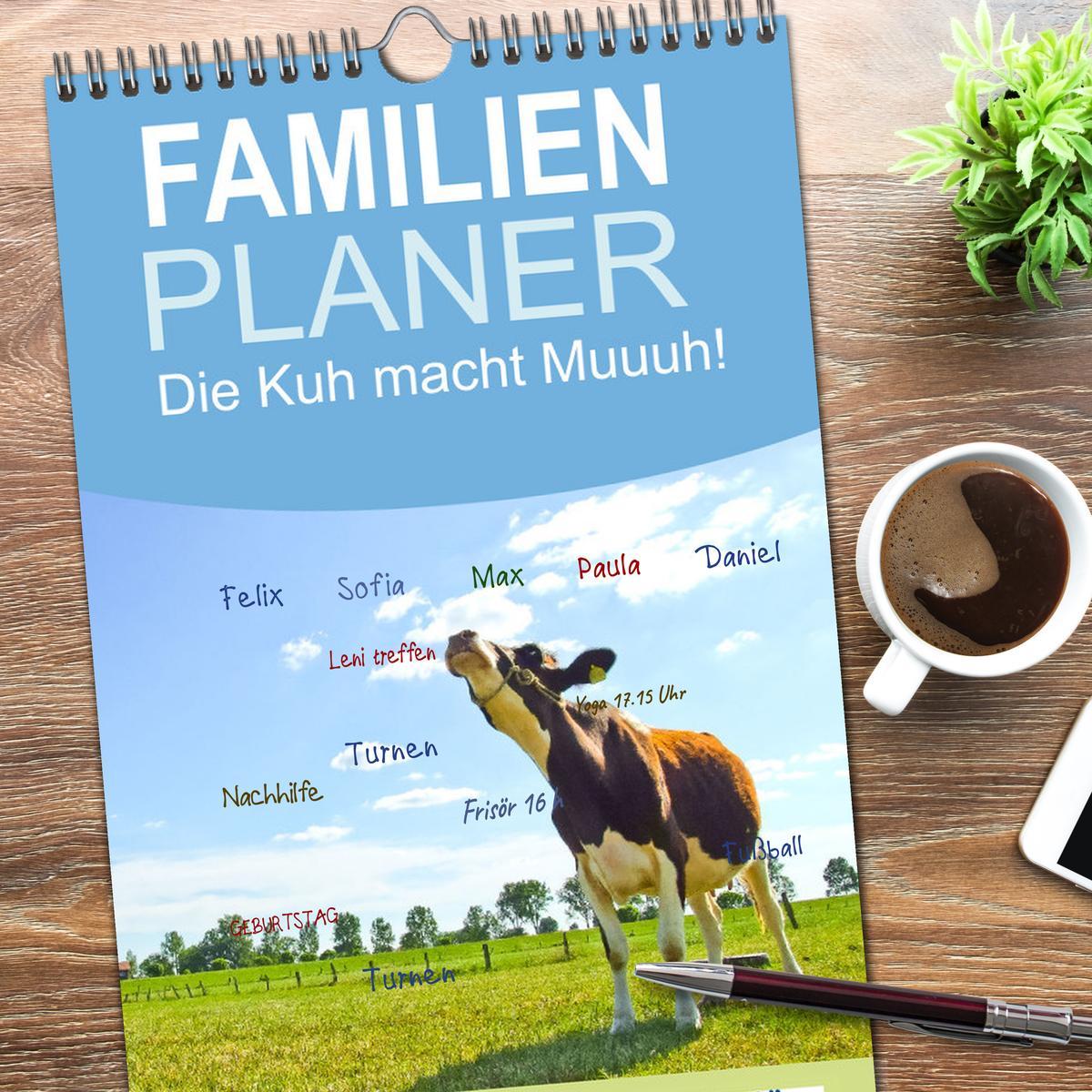 Bild: 9783457102961 | Familienplaner 2025 - Die Kuh macht Muuuh! mit 5 Spalten...