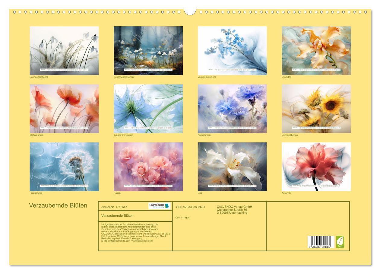 Bild: 9783383893681 | Verzaubernde Blüten (Wandkalender 2025 DIN A2 quer), CALVENDO...